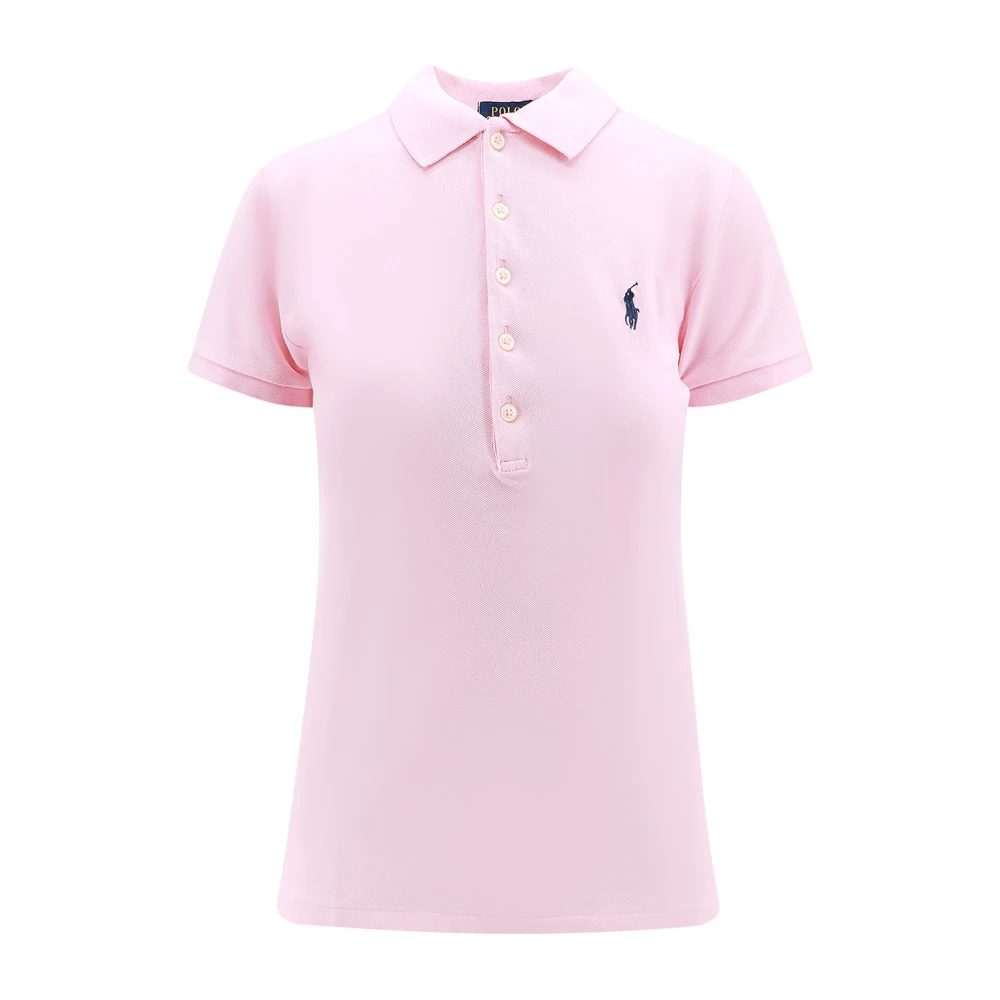 Polo Ralph Lauren Broderad Bomull Polo Shirt Pink, Dam