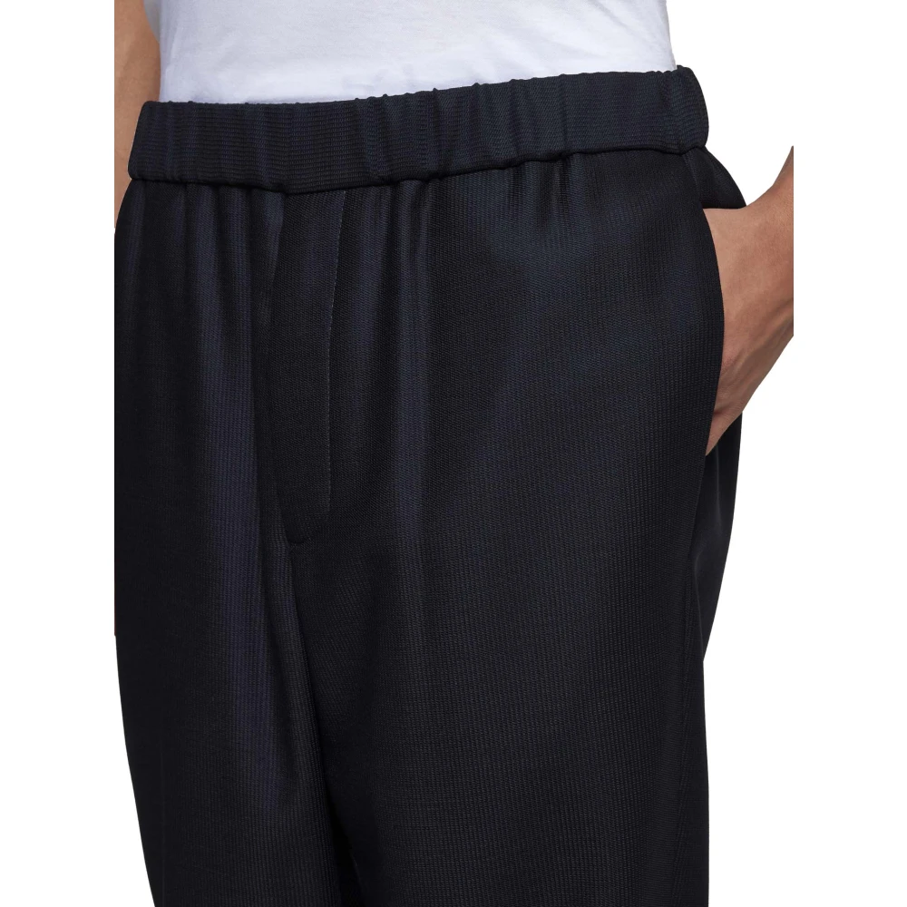 Giorgio Armani Nachtblauwe Wolbroek Blue Heren