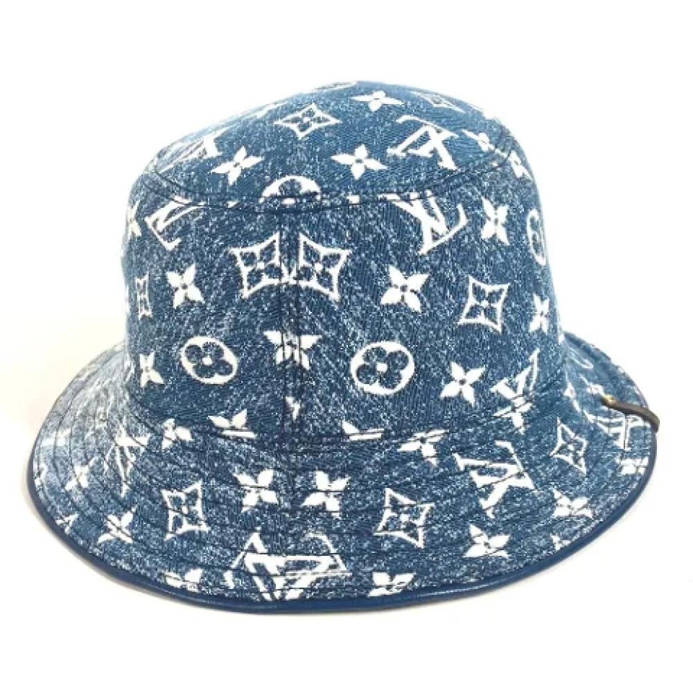 Louis Vuitton Vintage Pre-owned Cotton hats Blue Dames