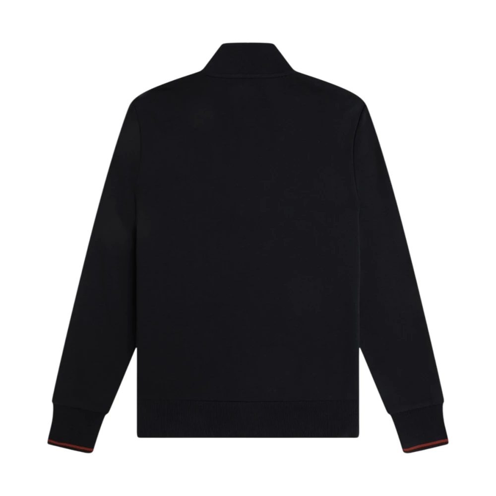 Fred Perry Brown Half Zip Sweatshirt - Navy/Brandy/Rich - Medium - Image 3