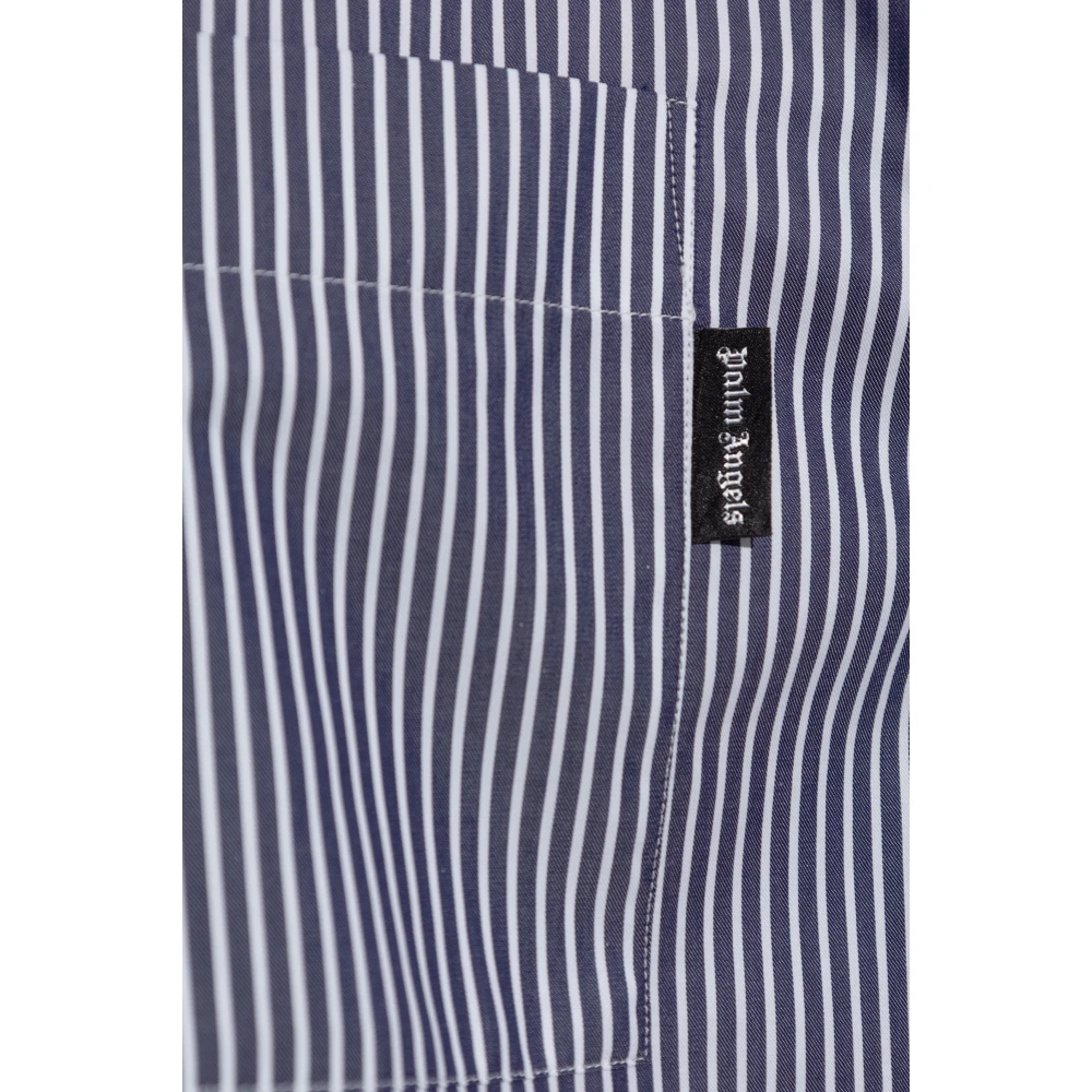 Palm Angels Oversized shirt Blue Dames