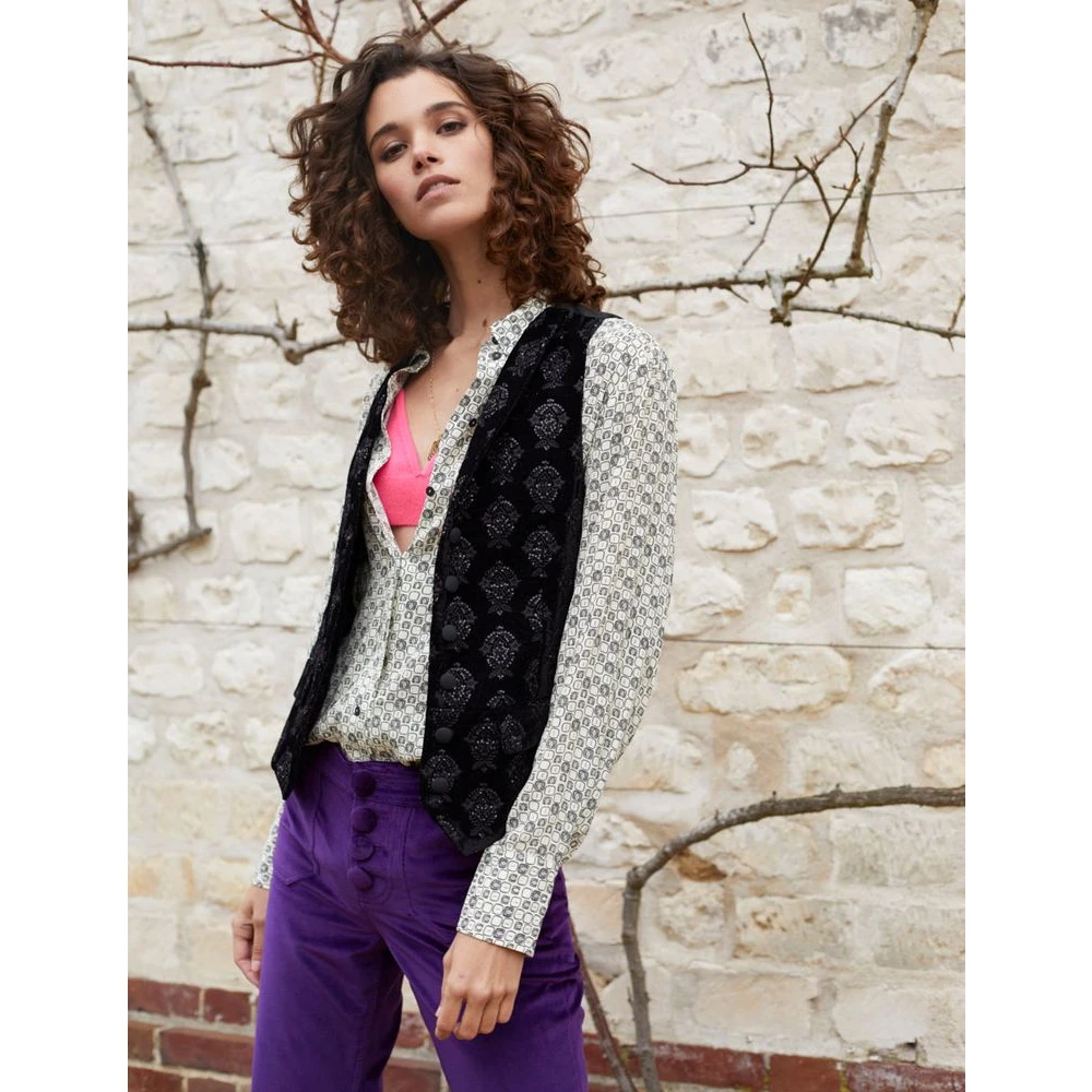 Ines De La Fressange Paris Eikenbladprint Blouse Multicolor Dames