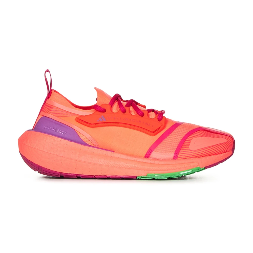 Adidas by Stella McCartney Neon Orange Sneakers med Primeknit Överdel Multicolor, Dam