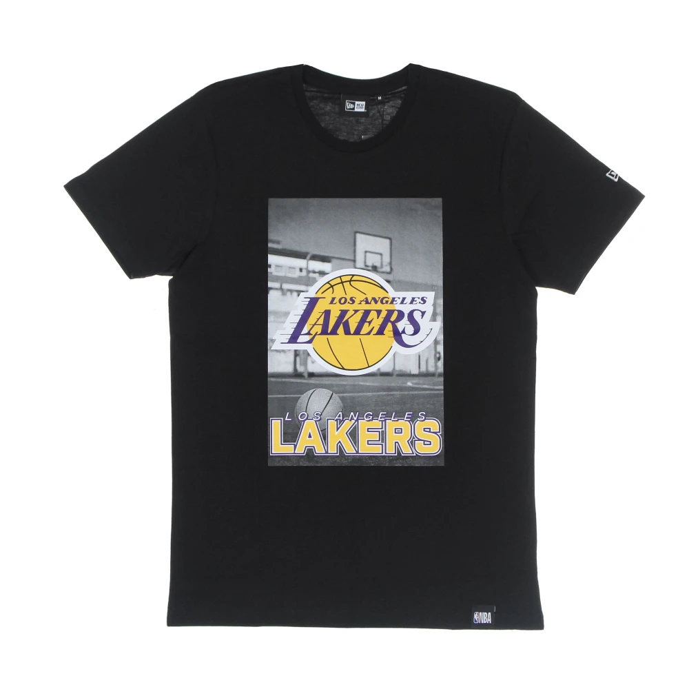 New Era Men's Black Nba Photographic Tee Loslak