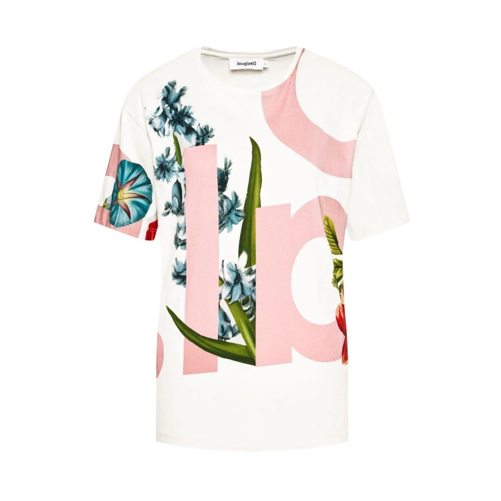 Desigual Korte Mouw T-shirt White Dames