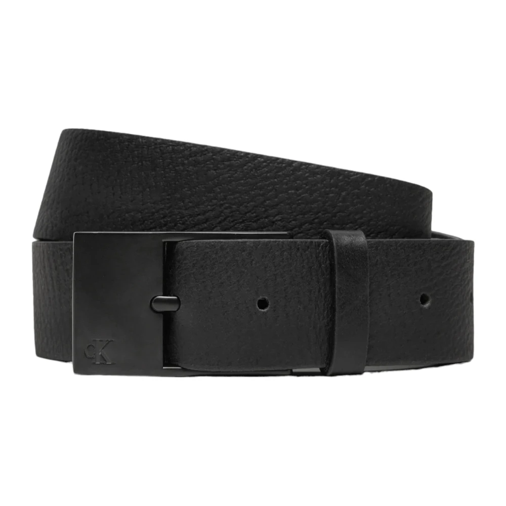 Calvin Klein Jeans Klassieke Leren Riem Herfst Winter Collectie Black Heren