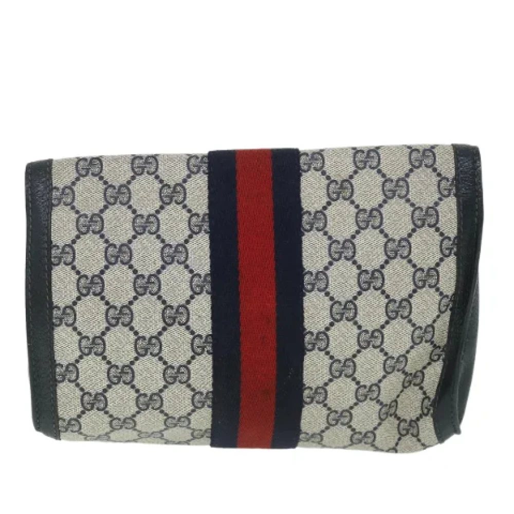 Gucci Vintage Pre-owned Leather clutches Blue Dames