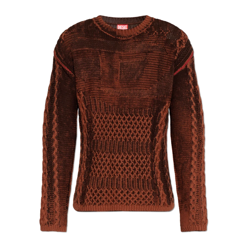 Diesel Uomo Marrone Maglie, 2XL, New,