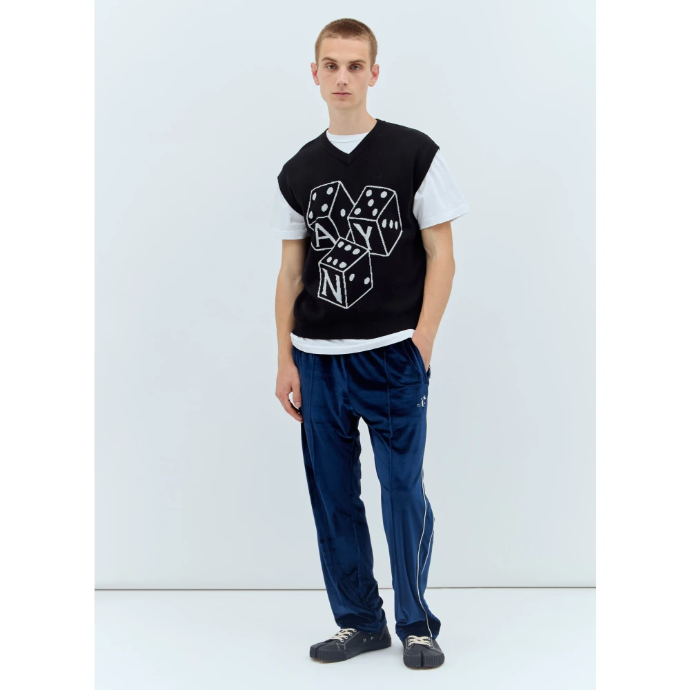 Awake NY Intarsia Gebreid Vest Black Heren