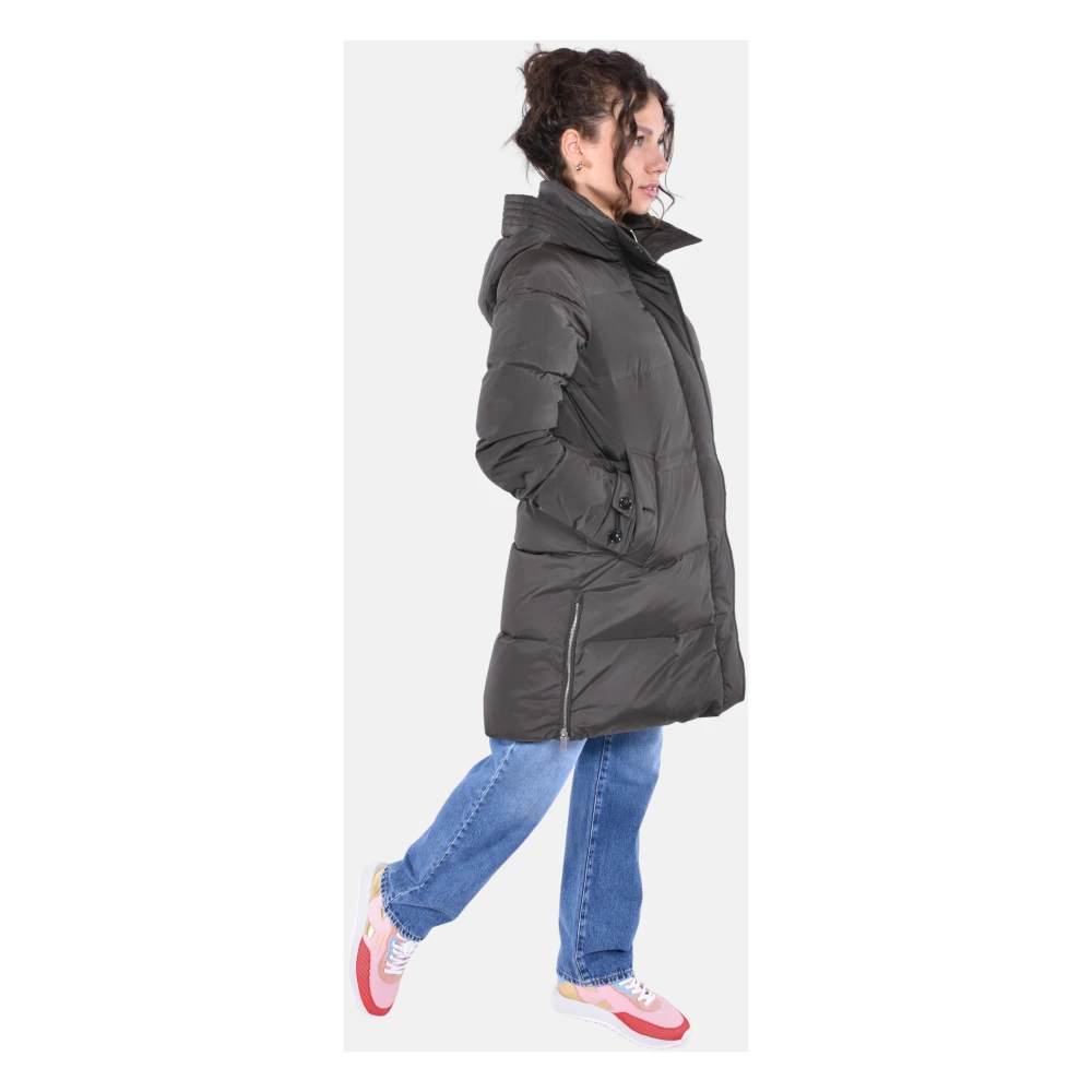 Woolrich Gewatteerde Puffer Parka Green Dames