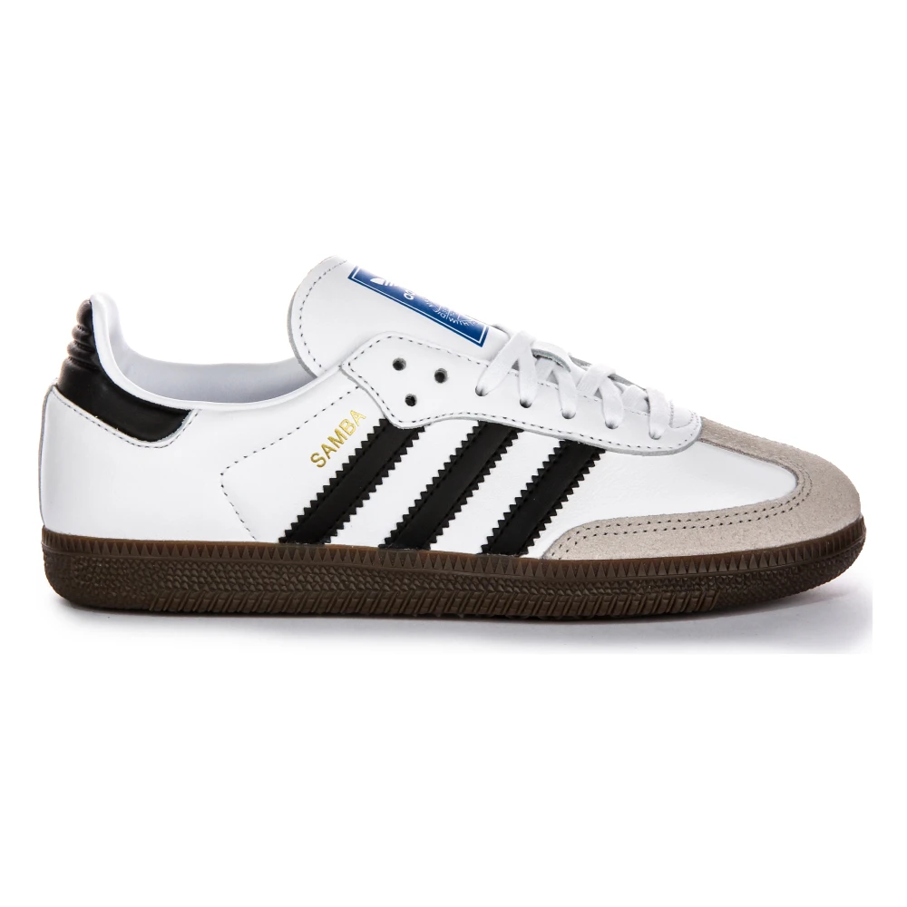 Adidas Boys White Kids Sneakers, 38 2/3 Eu, Samba Og J Trainers
