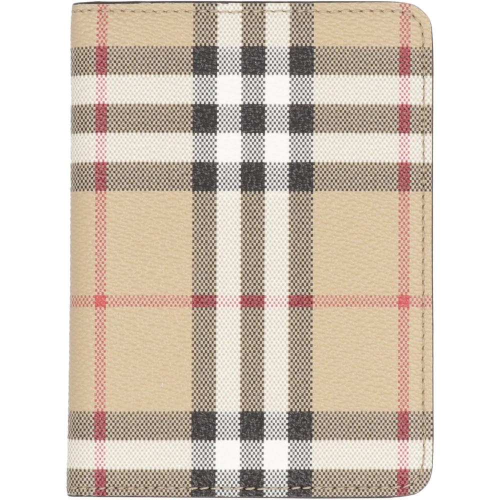Burberry Paspoorthouder met geruit motief Beige Dames