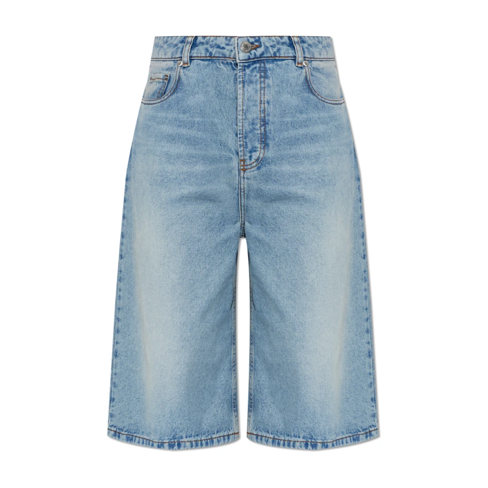Ami Paris Men's Blue Large Fit Bermuda Shorts - Denim Shorts - W31 - Shorts