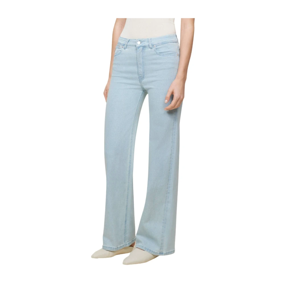 Lois Palazzo High-Waisted Jeans Blue Dames