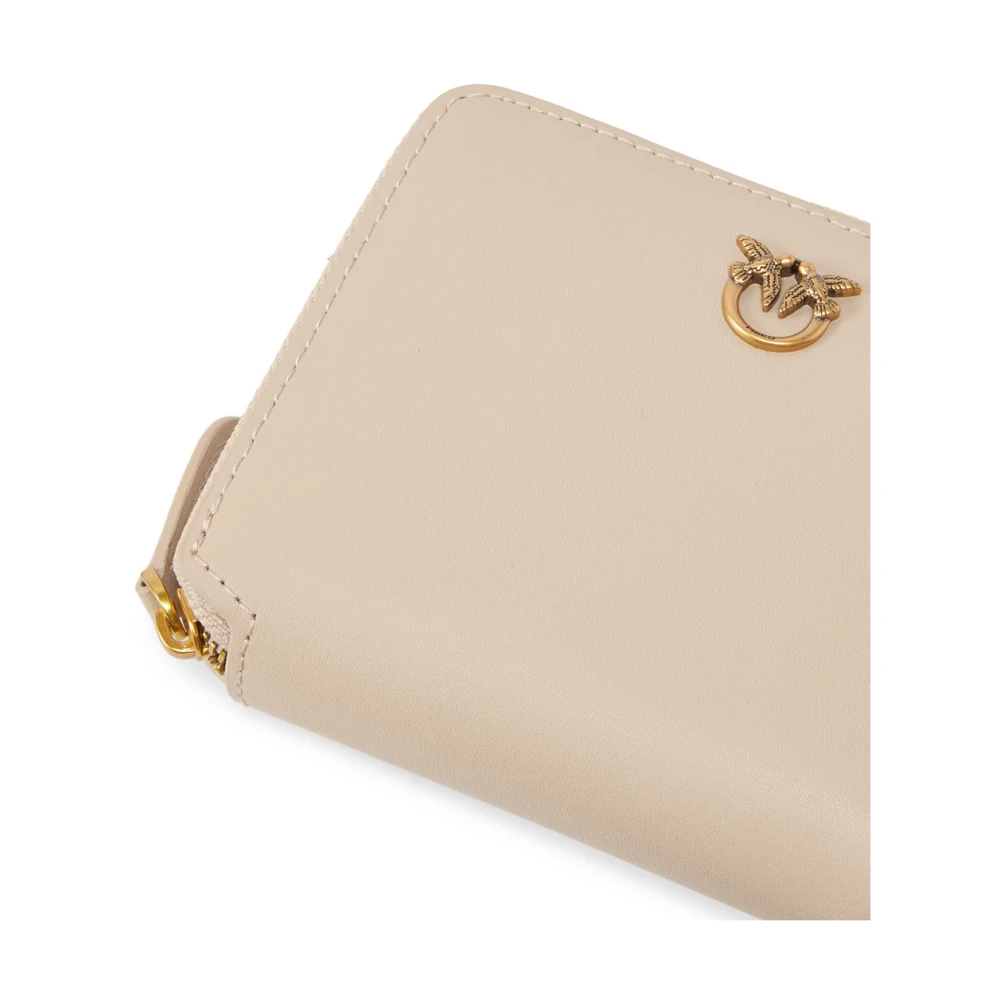 pinko Beige Ritsportemonnee Beige Dames