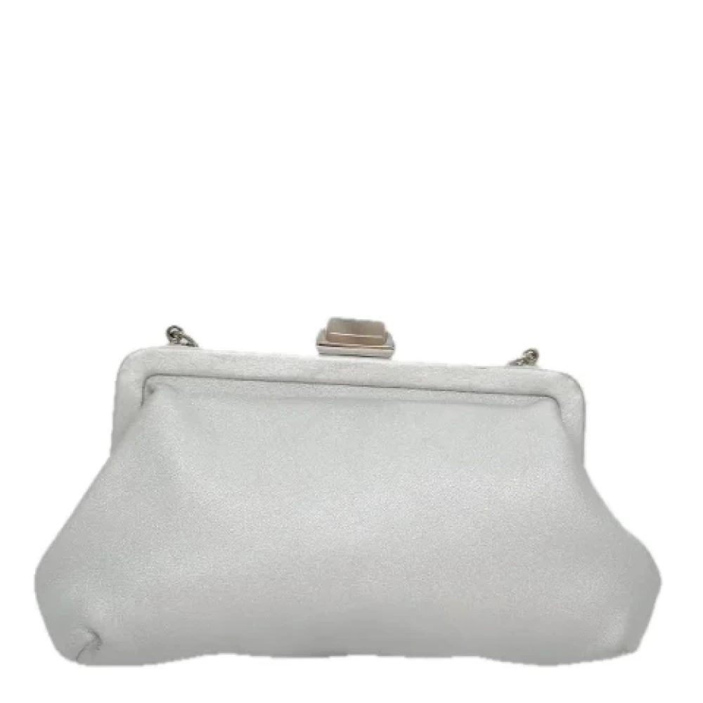 Salvatore Ferragamo Pre-owned Leather shoulder-bags Gray Dames