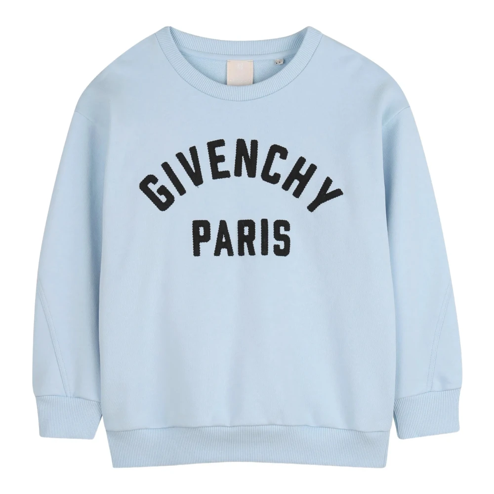 Givenchy Blue Kids Sweatshirts, Male, 6 Y, Grosgrain Patch Sweatshirt