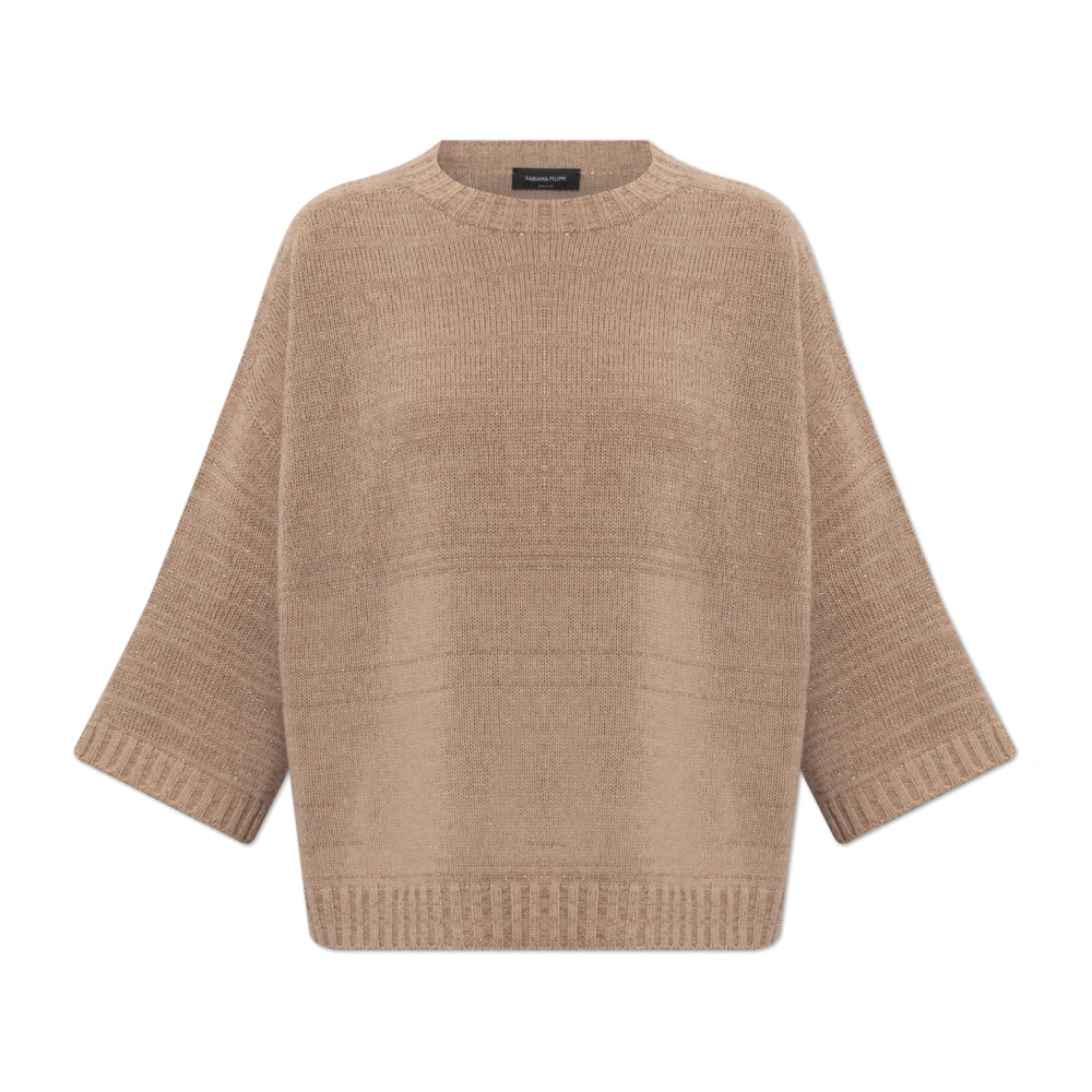 Fabiana Filippi Women's Beige Jumper With Lurex Thread - Xs - Knitwear