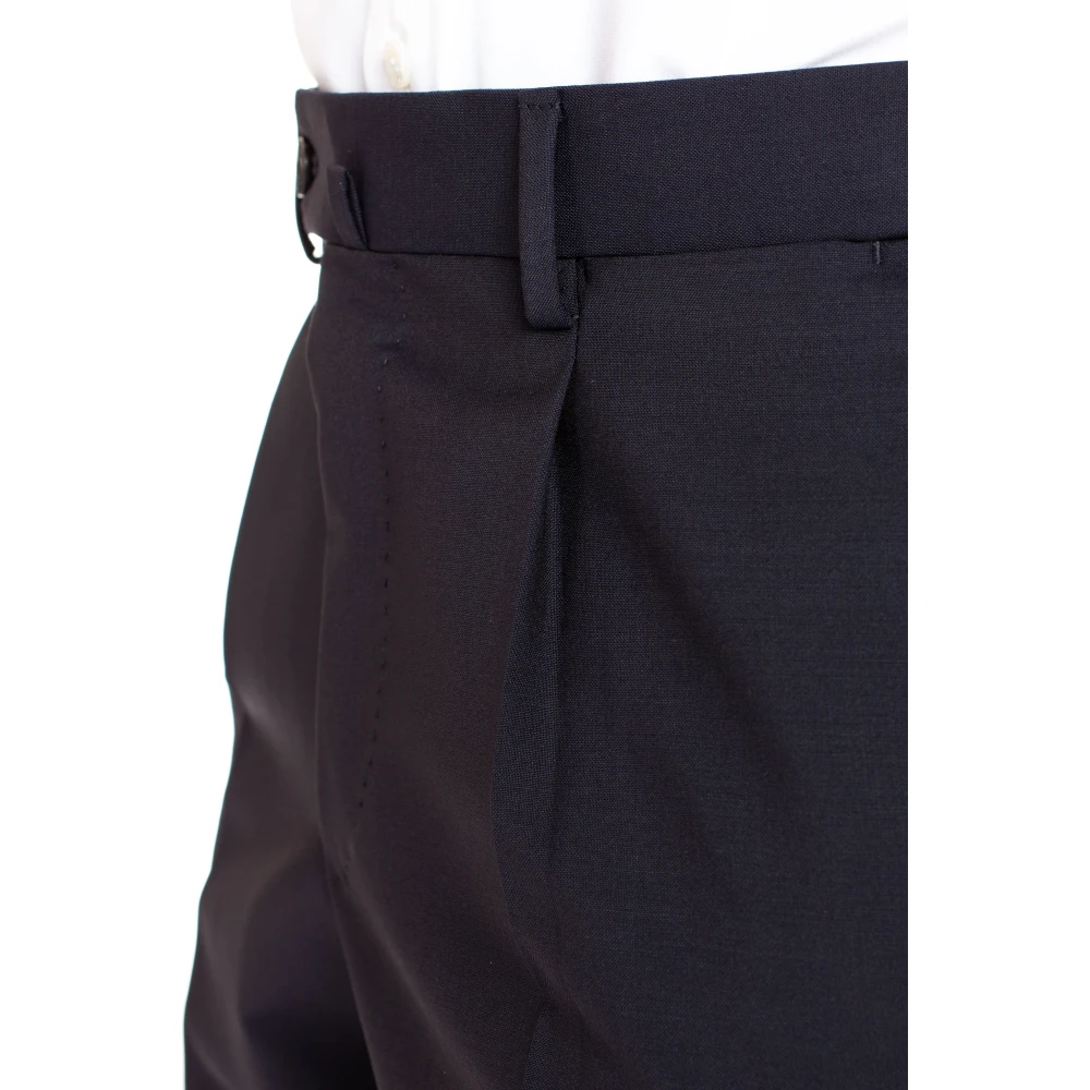 Caruso Blauwe Miura Slim Fit Maatwerk Jurk Blue Heren