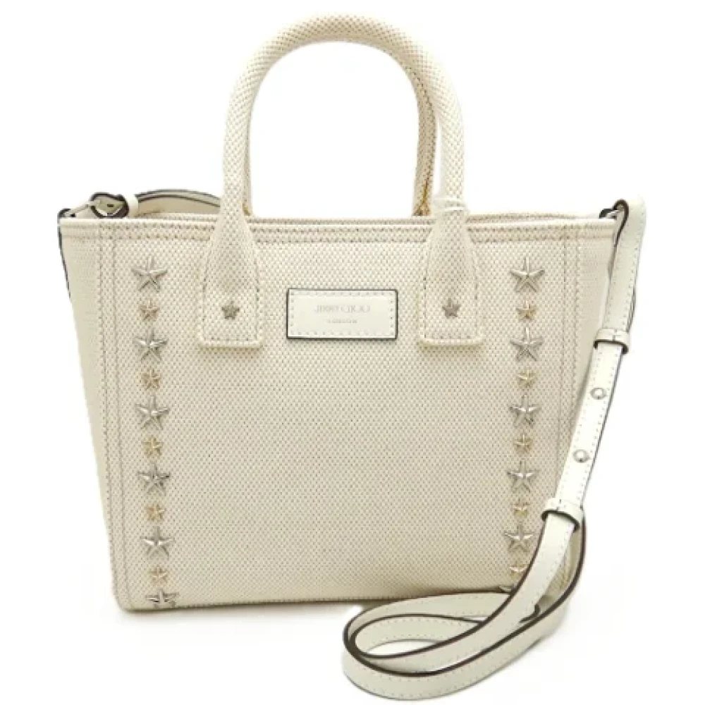 Jimmy Choo Pre-owned Fabric handbags Beige Dames