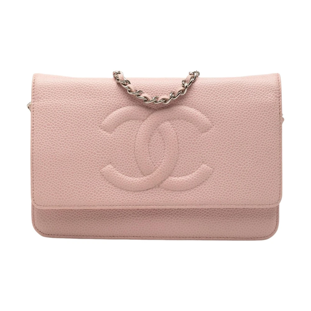 Chanel Vintage Women's Pink Pre-Owned Chain Wallet