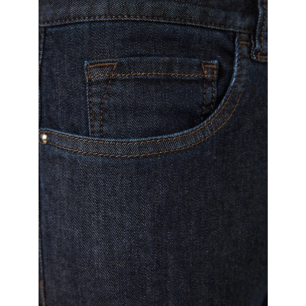 Canali Slim Fit Katoenen Jeans Blue Heren