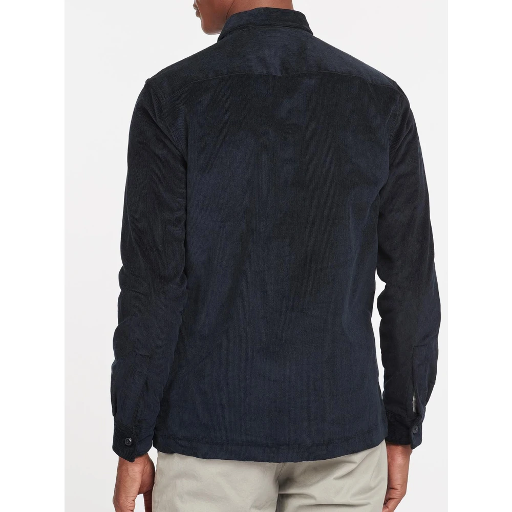 Barbour Blauwe Cord Overshirt Casual Shirt Blue Heren