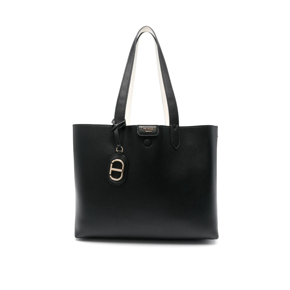 Twinset Zwarte Omkeerbare Tote Tas met Handvatten Black Dames
