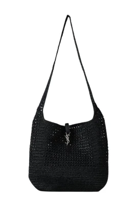 Axelremsväska i raffia