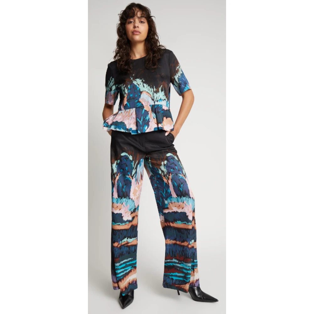 Munthe Wijde Broek met Riem Multicolor Dames