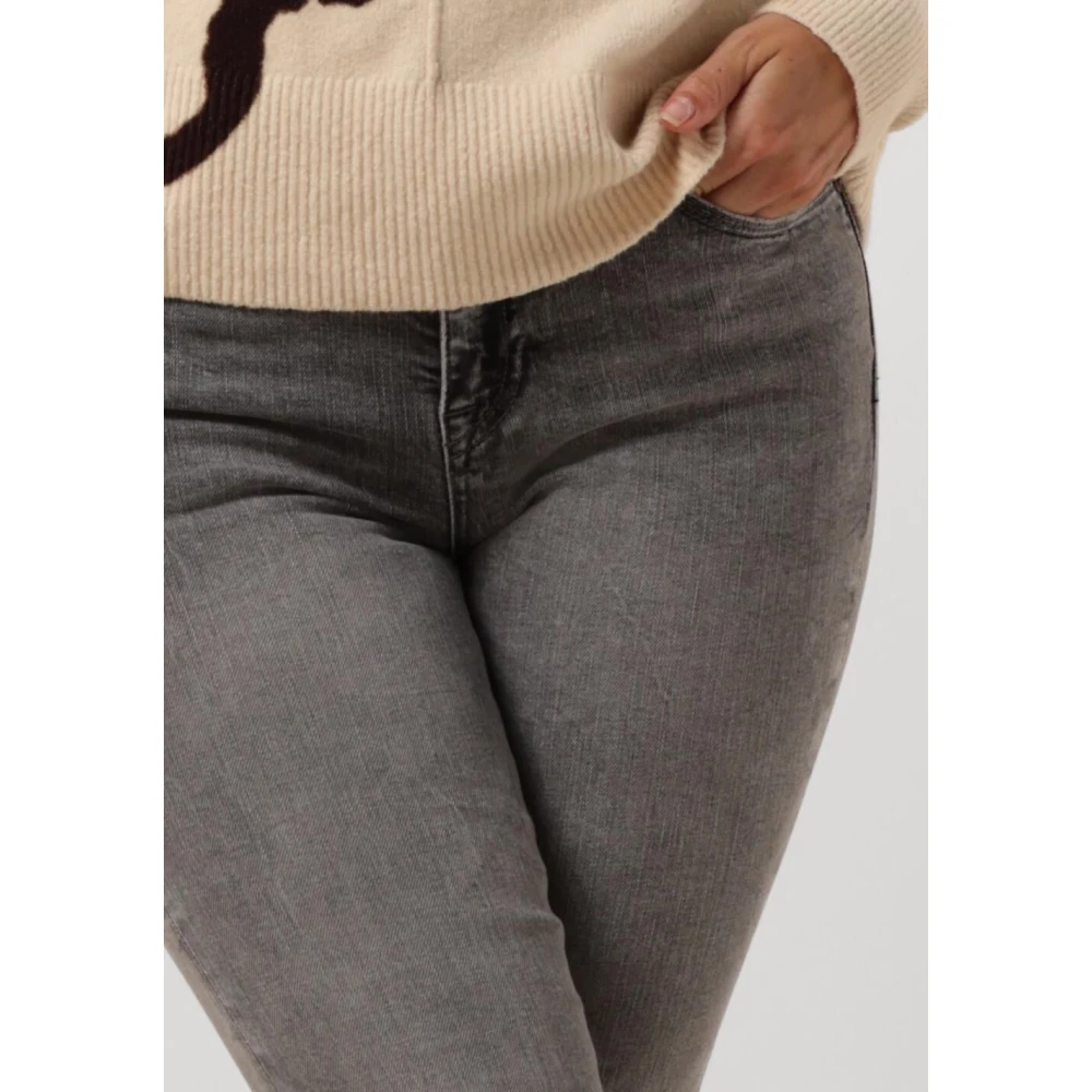 MOS MOSH Chic Slim Fit Jeans Gray Dames