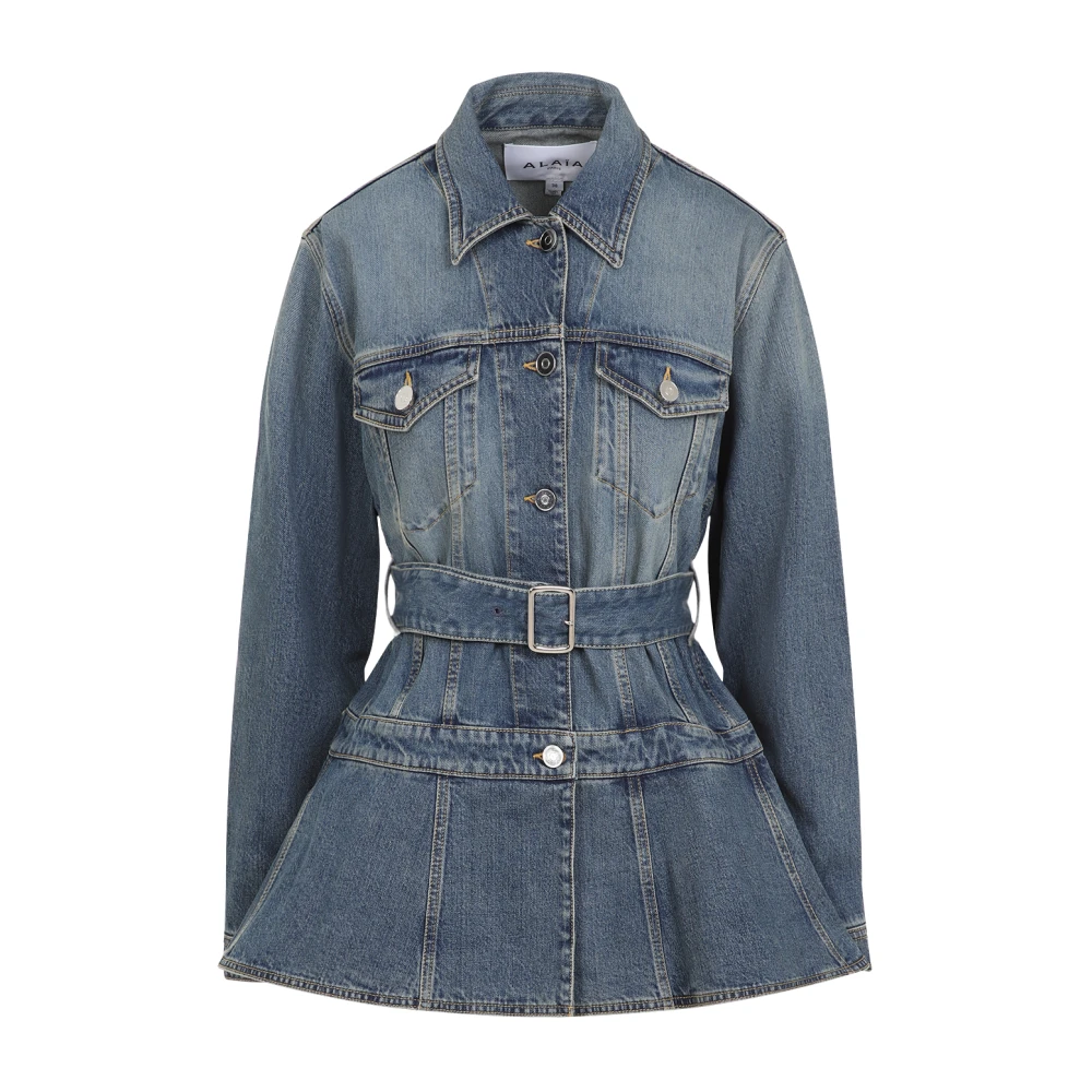 Alaïa Blauwe Jas voor Vrouwen Blue Dames