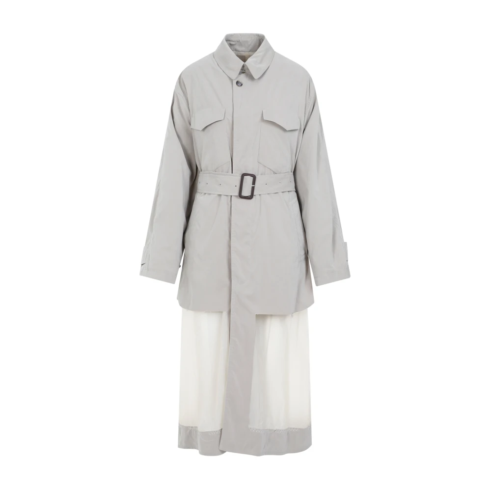 Maison Margiela Nude Trenchcoat Moderne Stijl Gray Dames