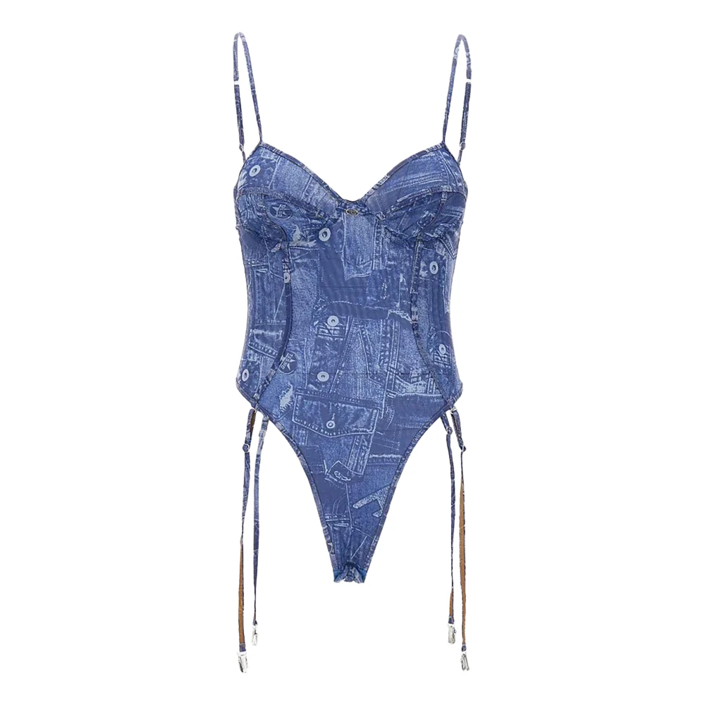 Diesel Donna Blu Top, Xs, New,