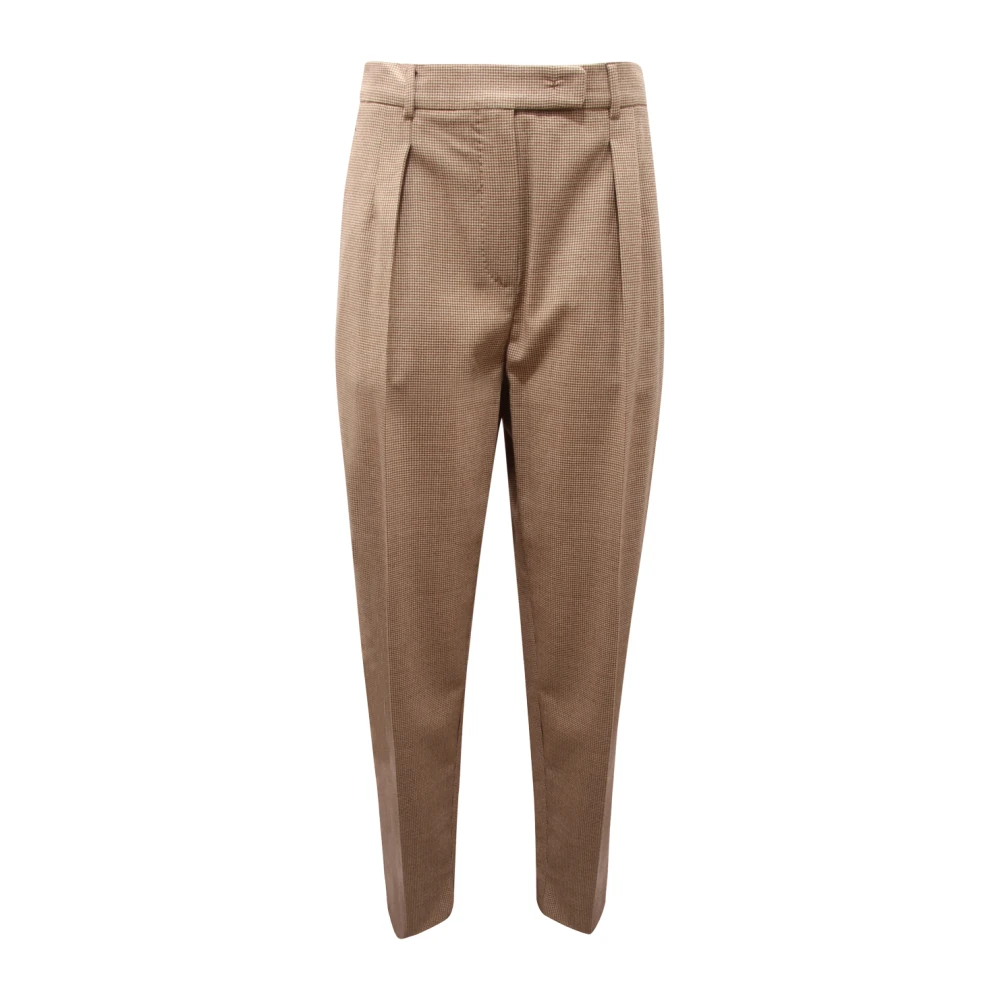 Max Mara Women's Beige Wool Studio Trousers Palpiti Style