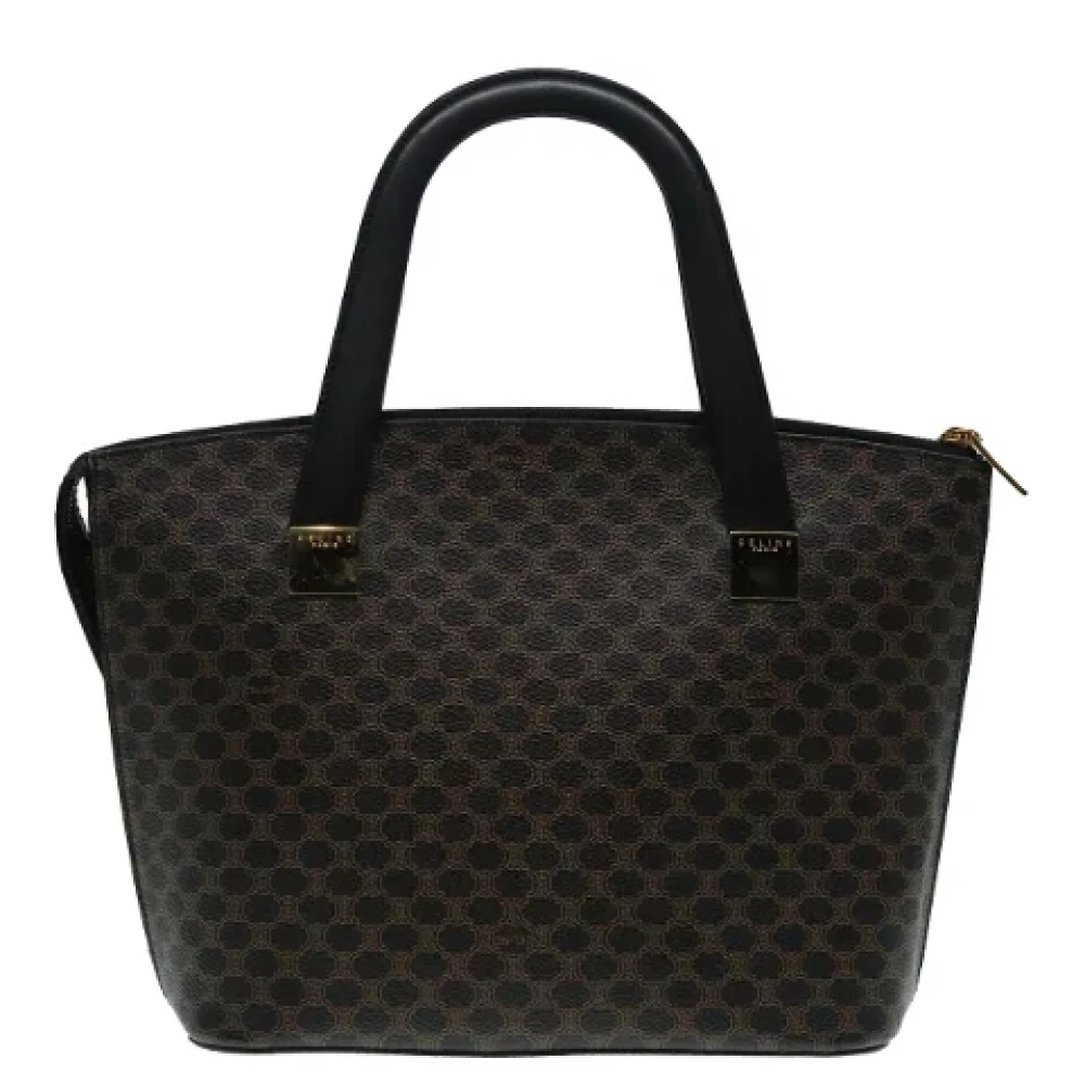Celine Vintage Pre-owned Canvas handbags Black Dames