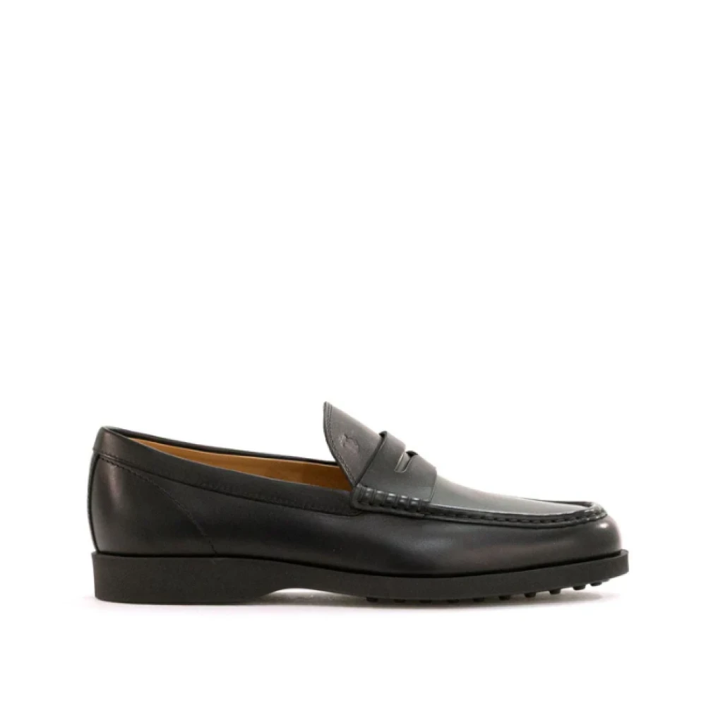 Tod's Men's Black Leather Loafers - Loafers - 7 Uk - Shoes