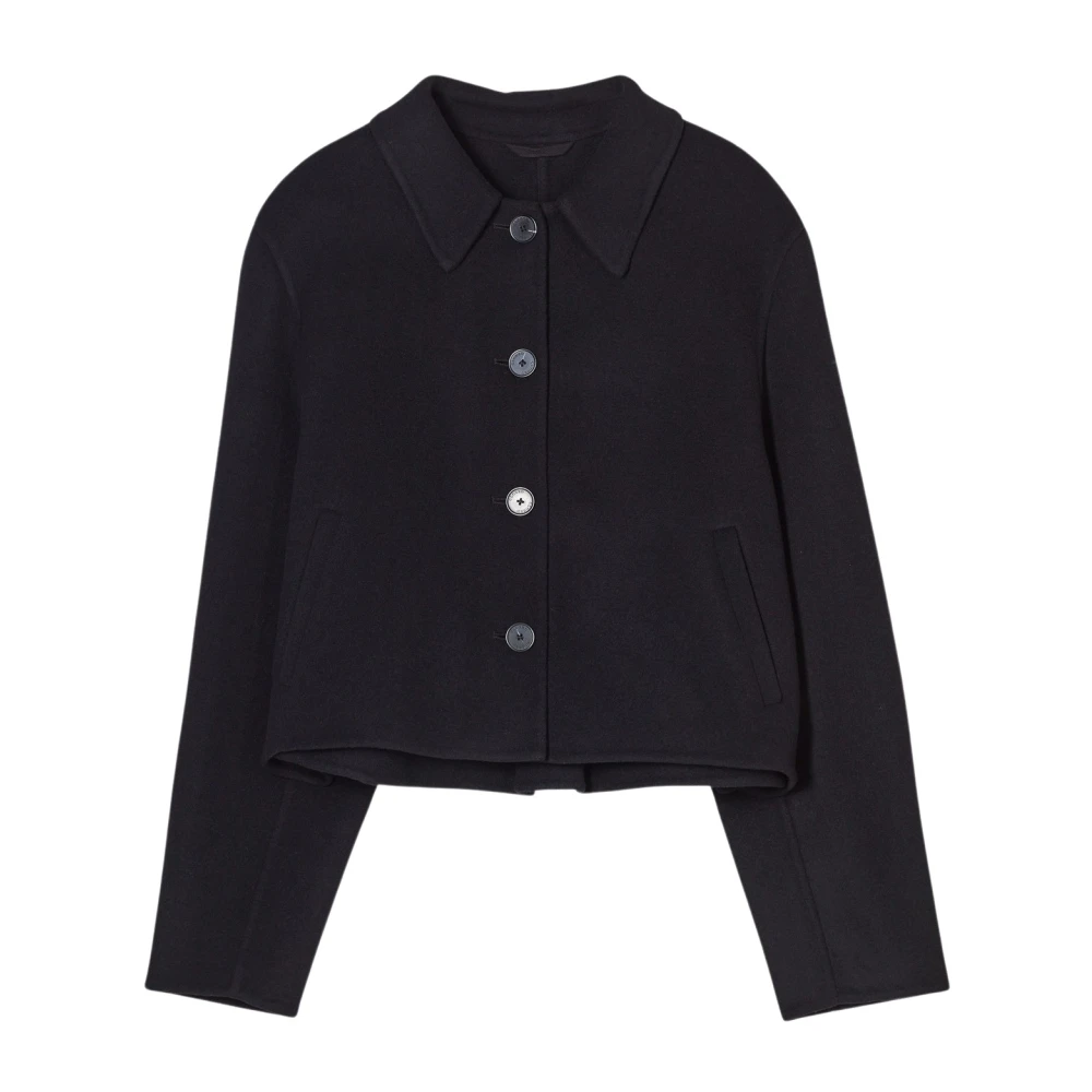 Closed Geknipte Boxy Overhemdkraag Jas Black Dames