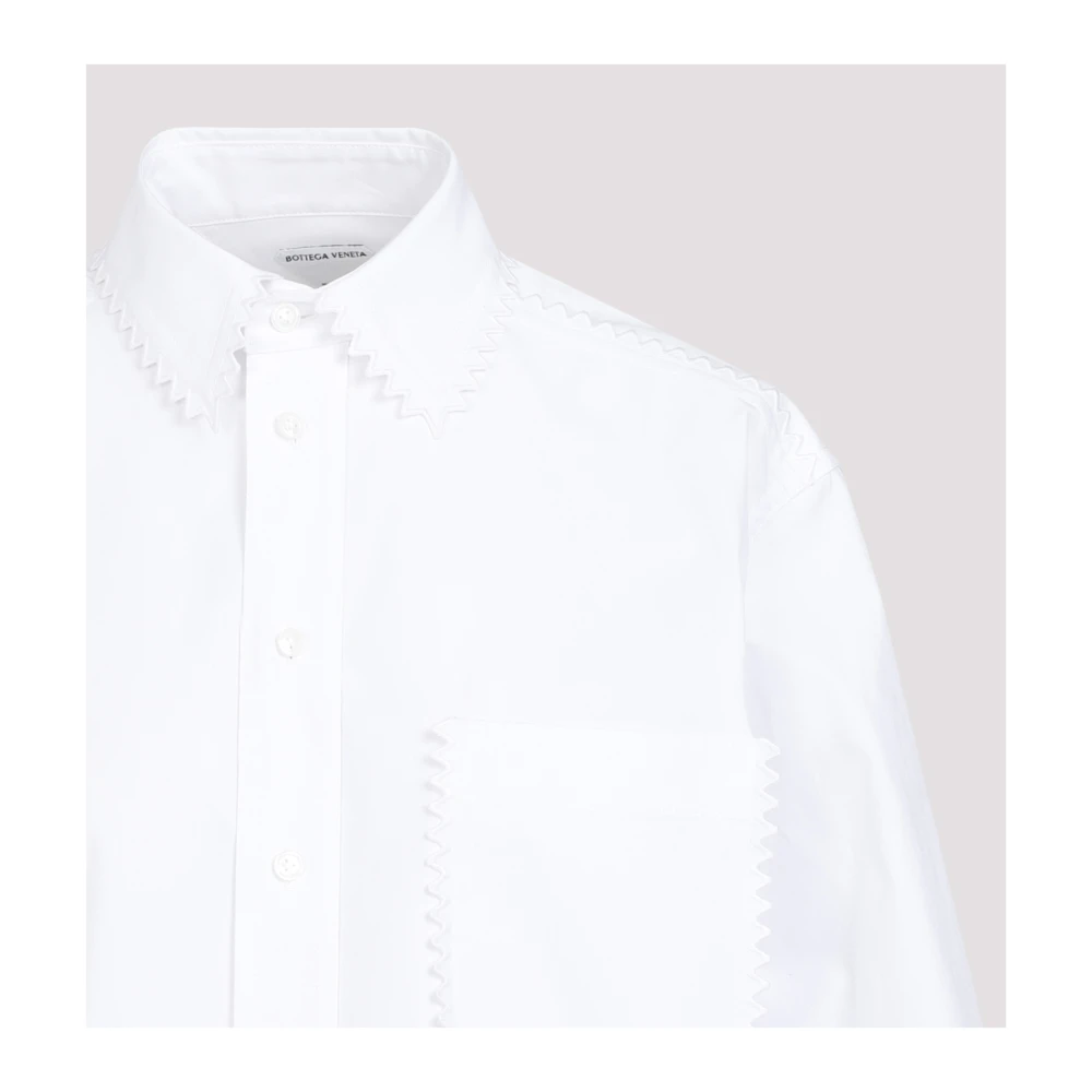 Bottega Veneta Witte Katoenen Overhemd White Dames