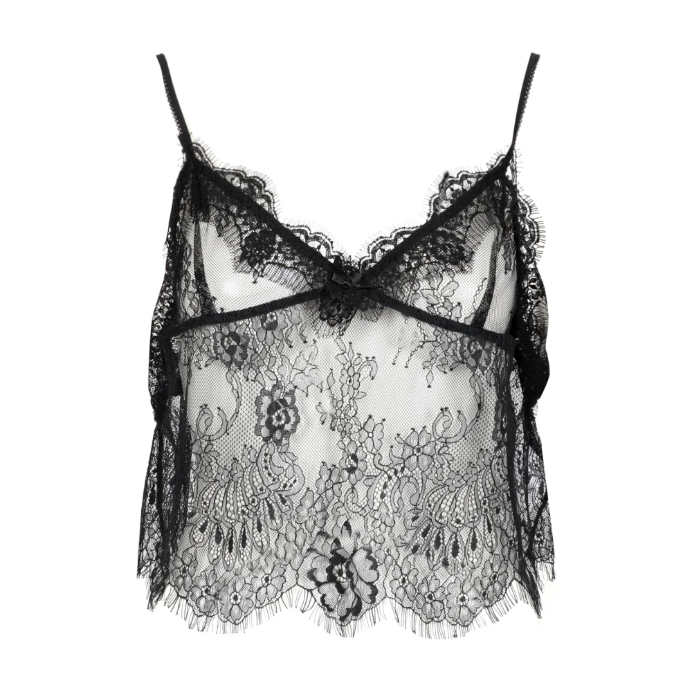 Aniye By Zwarte Kant Sheer Effect Camisole Black Dames