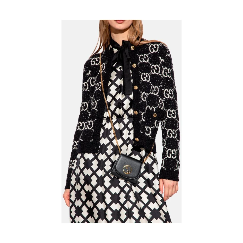Gucci Blondie Chain Wallet Black Dames