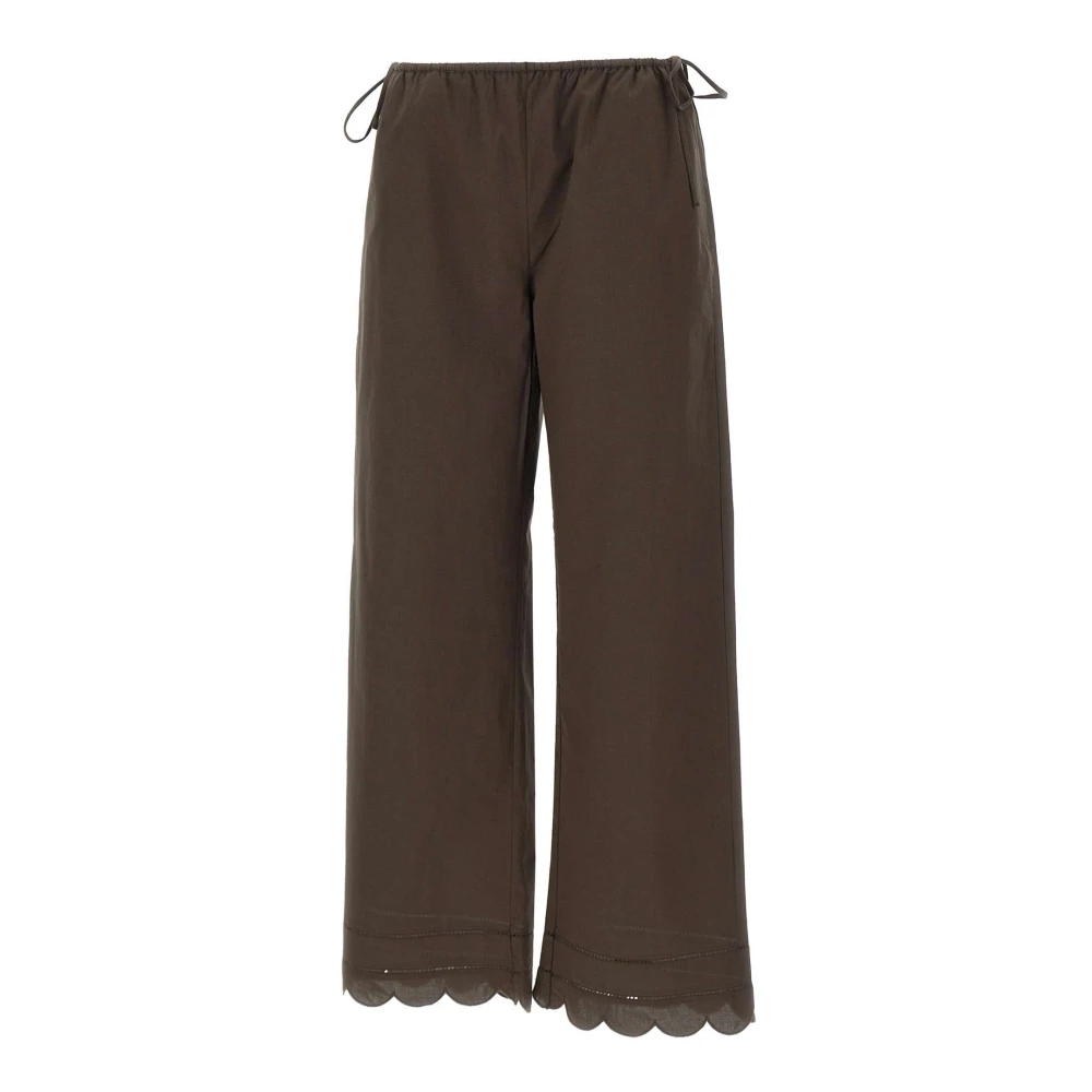 The Garment Brown Kirsten Trousers - Female - Wide Trousers - M - Trousers