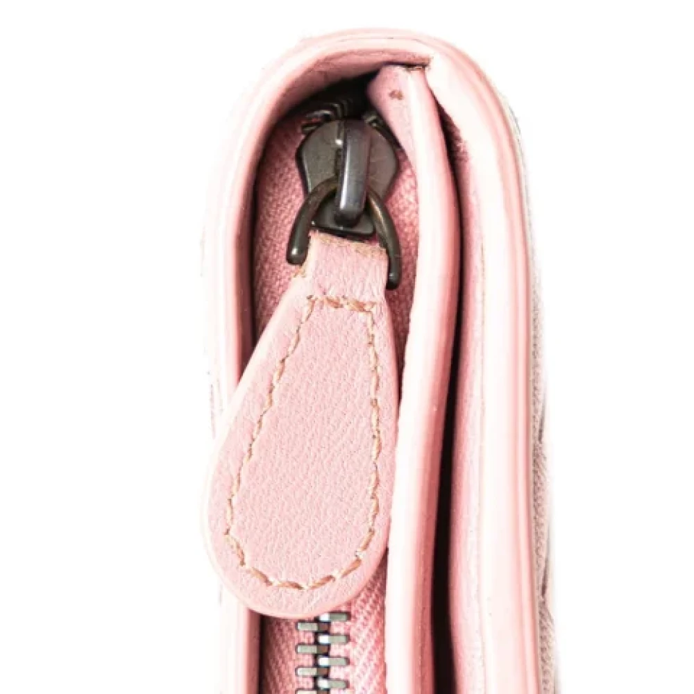 Bottega Veneta Vintage Pre-owned Leather wallets Pink Dames