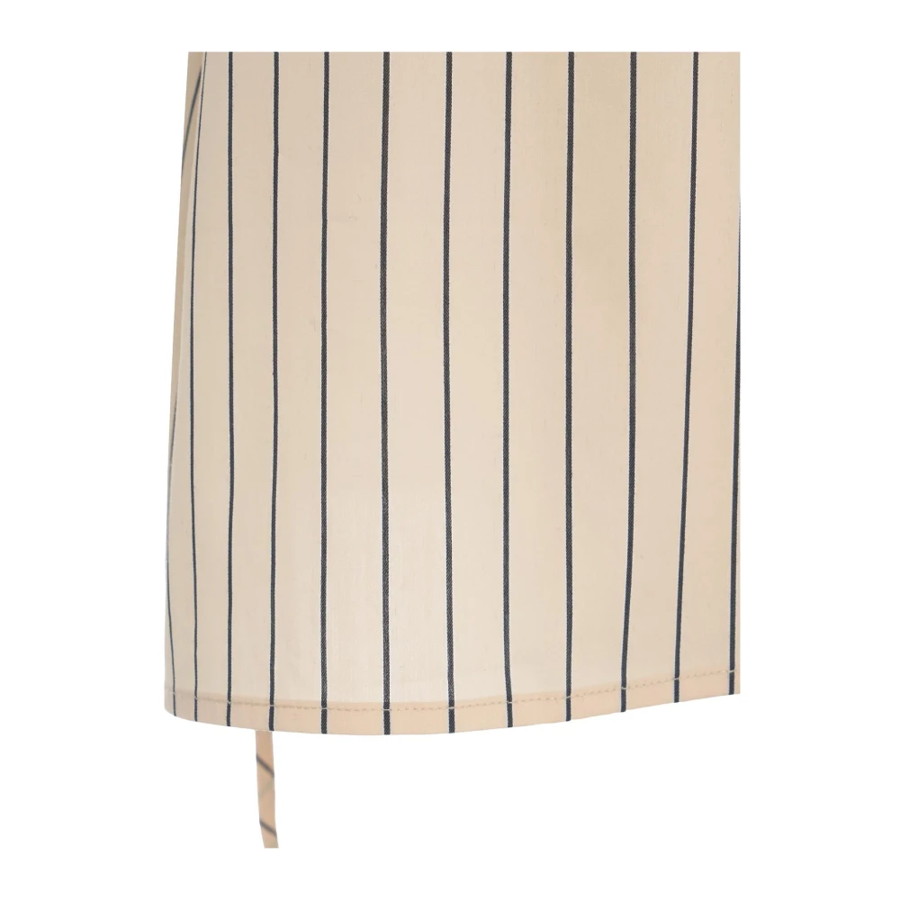 Roberto Collina Beige Gestreepte Blouse Jurk Elegant Stijl Beige Dames