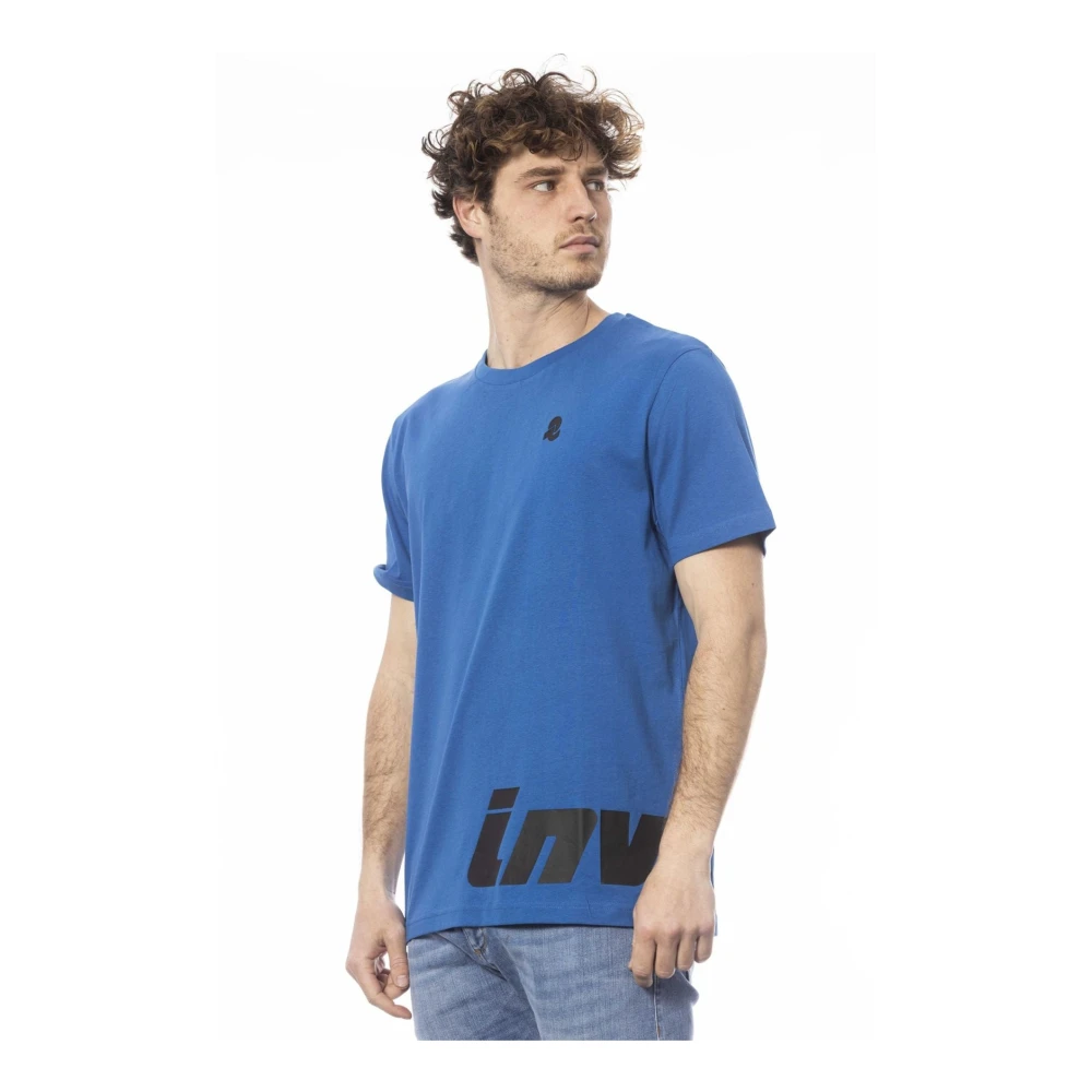 Invicta Heren T-shirt Effen Ronde Hals Blue Heren