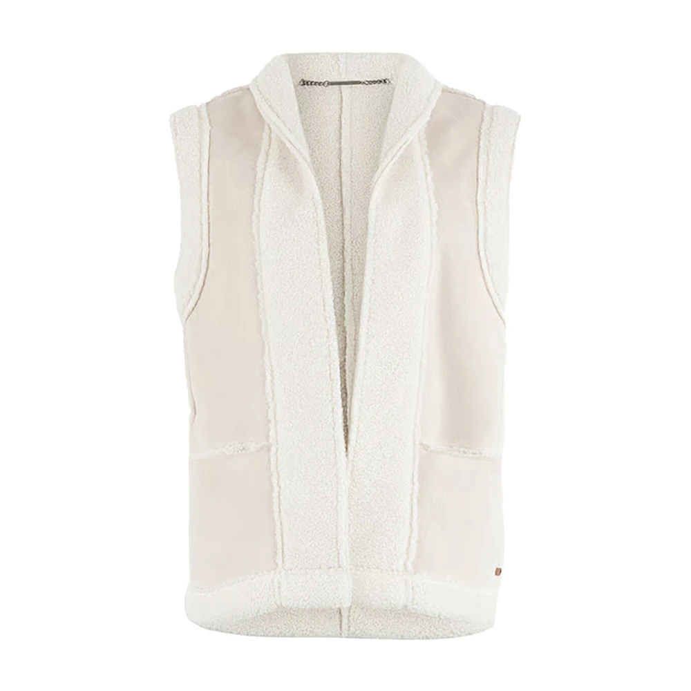 Moscow Curl Gilet Beige Dames