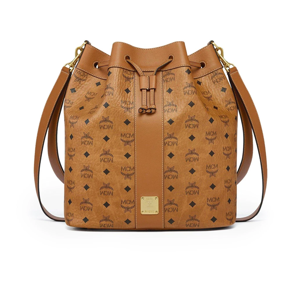 Mcm Brown Bucket Bags, Female, One Size, Aren Bucket Tote