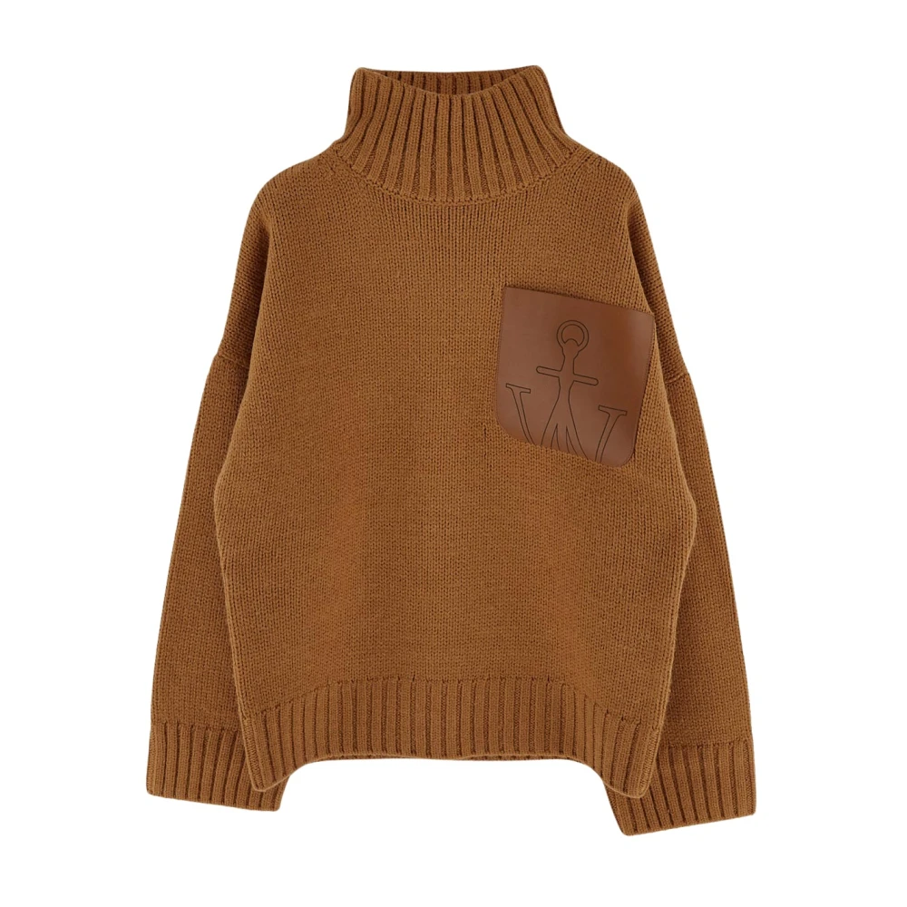 JW Anderson Wollen Turtleneck Trui Brown Dames