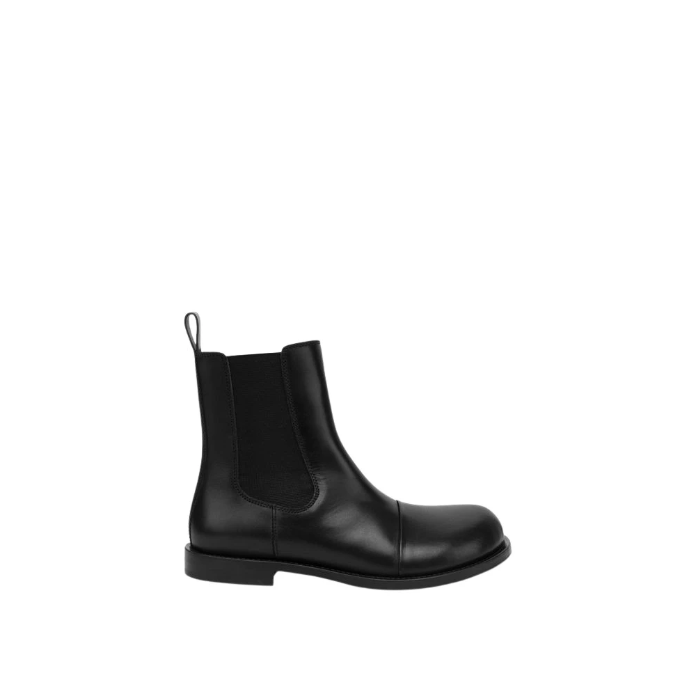 Moschino Unisex Black Calfskin Beatles Ankle Boots
