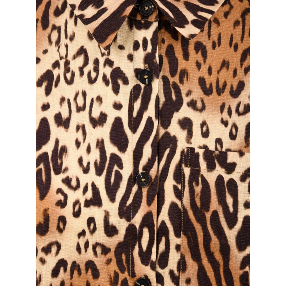 Notshy Bruine Bloemenshirt voor Vrouwen Multicolor Dames